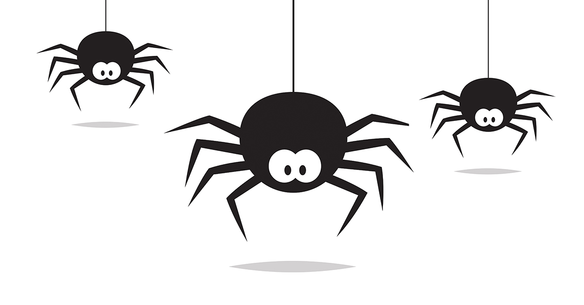 Black Cartoon Spiders