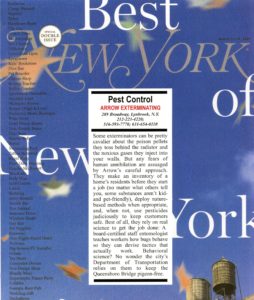 Named Best Pest Control Company by New York Magazine - Arrow Exterminating