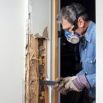 man-removing-termite-damaged-wood
