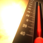 Thermometer reaching high temps